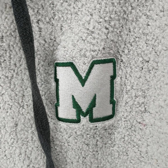 Fan Cloth Womens Michigan State Pullover Drawstring Hoodie Sweatshirt Gray 2XL - Picture 4 of 13